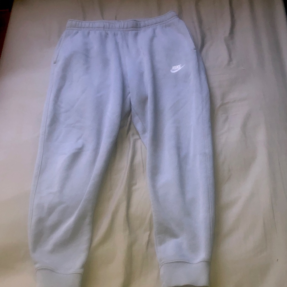Nike Mens Light Blue Joggers (Small)
